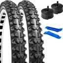 YUNSCM 20" Mountain Bike Tires 20 x 2.10/54-406 and 20" Heavy Duty Bike Tubes Compatible with Off Road Bike 20x2.0 20x2.1 20x2.125 Bicycle Tires and Tubes (Y-1079)