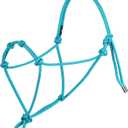 Harrison Howard Super Sturdy Horse Rope Training Halter with 4 Knot 1/4" Stiff Halter Cord