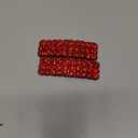 2Pcs Red Cute Rhinestones Korean Style Hair Clips,Rectangular Hairpins Shiny Luxury Hairpins Wedding Rhinestone Hair Clips, Barrettes Hair Accessories for Women Girls