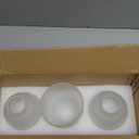 3 Pack White Frosted Glass Shade Replacements, Ceiling Fan Light Covers Glass Globes Lampshades for Chandelier, 4.92"High, 4.72"Diameter, 1.65 "Fitter, Bell Shaped Glass Shades for Vanity