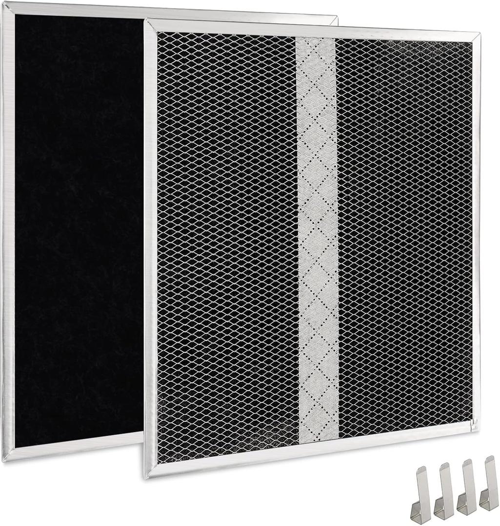 HPF30 Range Hood Non-Duct Charcoal Filters Kit, for Broan Dual Filter Models S97020466 Compatible with Mantra/Osmos/Glacier Series Type XC Filters - 2 Pack