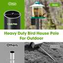 Bird House Pole for Outdoor, 90 Inch Heavy Duty Bird Feeder Pole with 5-Prong Base,1 Inch Diameter Bird Feeder Stand for Yard Garden Patio Watching (Without Bird House)