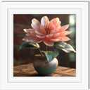 Betionol Diamond Painting Frames, Display 12x12in/30x30cm Diamond Painting Pictures or Photos, White Natural Solid Wood Picture Frame with Acrylic Protection Glass, Back Mat And Hanging Kit