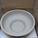 Large Decorative Bowl, Modern Handicraft Resin Bowls for Home Decor, Decorative Fruit Bowl for Kitchen Counter, Stylish Key Bowl for Entry Table, Artificial Stone Resin Beige