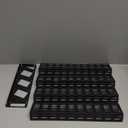 4 Tier Countertop Spice Rack Organizer for Kitchen Cabinet Pantry or Wall Mount, Matte Black (Jars Not Included)