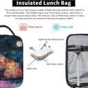 Galaxy Pizza Capybara Lunch Bag for Mens Womens Insulated Reusable Lunch Box with Adjustable Shoulder Strap