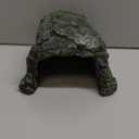 IBWell 7.1 Inch Reptile Hides Resin Tortoise Hideout for Hiding and Basking Aquarium Rock Caves for Snake Bearded Dragon Fish Lizard (Medium, Green)