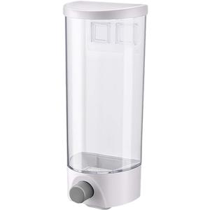 Kichvoe Rice Dispenser Wall Mount Dry Food Dispenser Grain Storage Container Cereal Dispenser Rice Bucket Storage Tank Grain Canister Food Organizer for Home Kitchen 1.5L