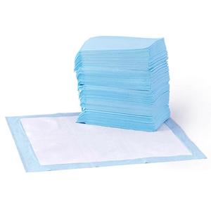 Amazon Basics Dog and Puppy Pee Pads, 5-Layer Leak-Proof Super Absorbent, Quick-Dry Surface, Potty Training, Regular (22x22"), 50 Count, Blue & White Pack of 2