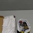 8PCS Yacht Captain Sailor Costume Adult Shirt with Hat Epaulets Gloves Accessories Set for Halloween and Role Playing (X-Large, White)