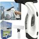 Electric Window Vacuum Squeegee, 2200mAh & 2000Pa Cordless Window Cleaner Tool with 150ml Water Collection Tank, Window Cleaning Kit for Shower Glass, Car, Door, Mirror, Home (White)