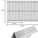 Stainless steel 2 Packs Grill Grates with 5 Packs Flavorizer Bars for Weber Spirit E310 E320 E330 S310 S320,Heat Deflector Cooking Grids Replacement Parts For Weber Spirit 300 and Spirit II 300 Series