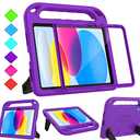 BMOUO Kids Case for iPad 11th Generation (A16) 11 Inch 2025/iPad 10th Generation 10.9" 2022 - with Built-in Screen Protector, Shockproof Handle Stand iPad 11th/10th Generation Case for Kids, Purple