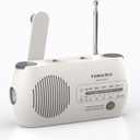 Emergency Radio, Hand Crank Powered AM/FM/NOAA Weather Radio with Flashlight, SOS Alarm, USB Power Bank, Rechargeable & Battery Operated for Outdoor & Emergency Use