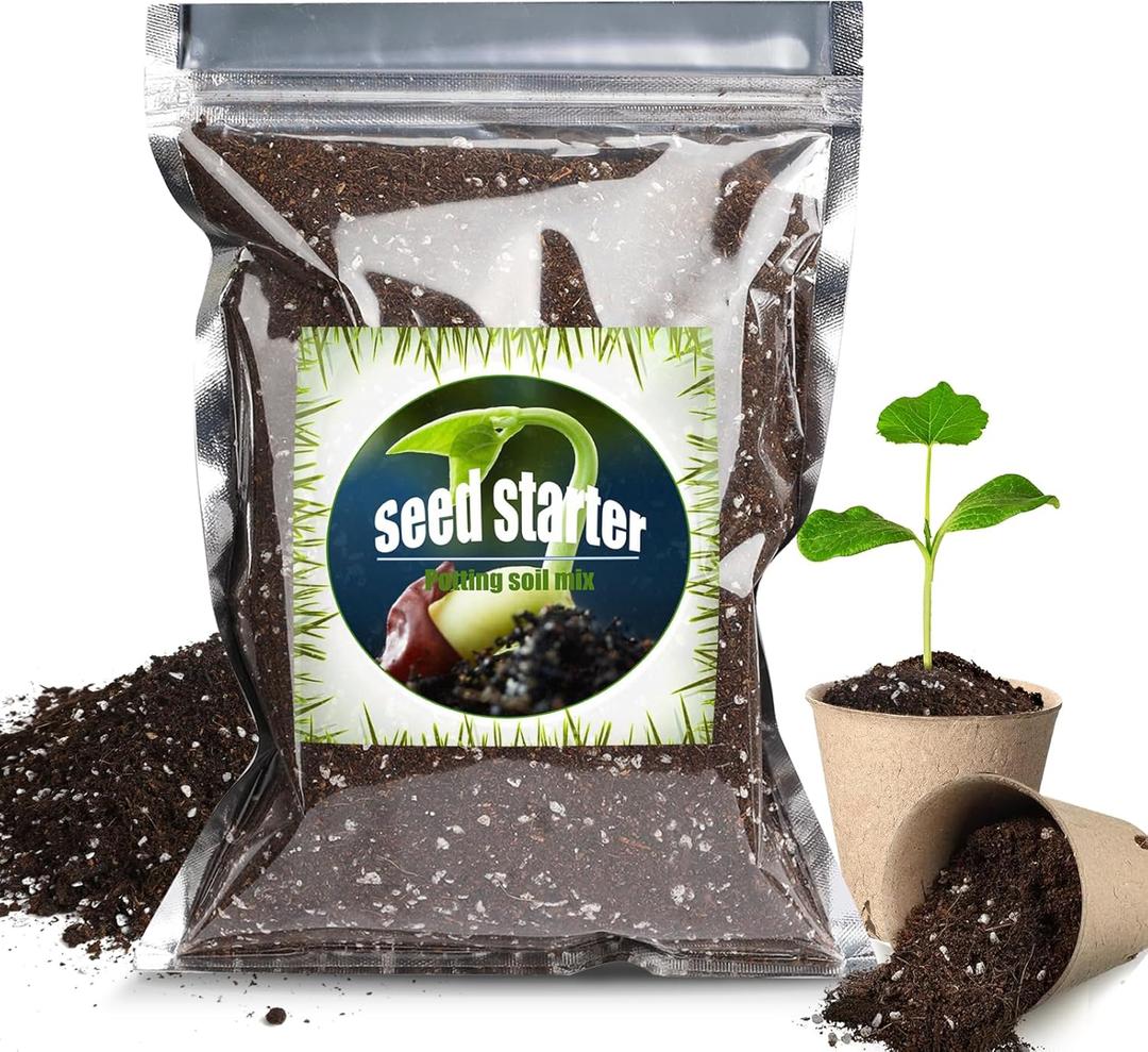 Doter Organic Seed Starter Premium Potting Soil Mix 1qt, All Natural Seed Starter Mix for Fast Germination and Vigorous Seedlings with Strong Root Systems