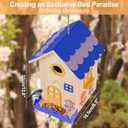 Birdhouse Kit, DIY Wooden Bird House Kits for Outside Adults Kids Woodcraft Bird House with Paint Hanging Twine Building Projectsand Wood Craft Woodworking Gift for Beginners for Kids Ages 8+