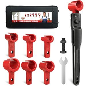 6 in 1 Door Hinge Adjustment Tool Multi-Size Hinge Gap Adjusting Wrench Kit Heavy Duty Door Hinge Repair Tool for Residential and Commercial Use