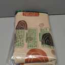 Blissful Diary Baby Splat Mat for Under High Chair, 50.4 x 50.4 Inch Wipeable Splash Mat, Waterproof and Washable, Anti-Slip Floor Protector, Boho Rainbow