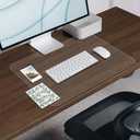 Clear Desk Mat, Clear Desk Pad 24 x 17 in, Desk Protector Mat for Writing & Working, Table Protector Anti-Water & Heat Resistant, for Home & Office, RBDM02T