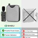 SHIDU 35W Power Voice Amplifier with Bluetooth Wireless Lavalier Microphone, Portable Teacher Mic with Speaker Personal Clip On Microphone System for Teacher Meeting Training-M500 (Black)