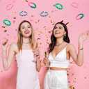 Chuangdi 48 Set Pink and Green Party Favor Wizard Bracelets Friendship Graduation Gift Bulk for Women Witch and Princess High Elastic Hair Tie Hair Accessory Decoration for Birthday Party Bachelorette