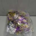 12 Pcs Cheerleading Pom Poms Bulk, Plastic Metallic Foil Cheer Hand Flowers, Cheerlead Pompoms for Sports Team Ball Game, 12 Inch (Purple/Gold)