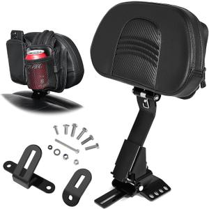 PBYMT Rider Driver Backrest, Detachable Driver Backrest, Adjustable Plug-in Rider Backrest Fit for Harley Davidson Touring Electra Glide Road Glide Road King Street Glide 1997-2024, Gloss Black