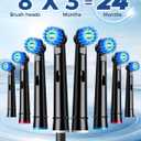 TEETHEORY Rotating Electric Toothbrush for Adults with 8 Brush Heads, Sensitive Gum Care Electric Toothbrush with 3 Modes and 2 Min Smart Timer, Rechargeable Last 60 Days (Black, 1 Count)