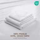 Hotel Twin Size Sheet Set – 3 Piece Luxury Bedding Sheets, Deep Pocket Soft & Breathable Microfiber Bed Sheets, 1 Fitted Sheet, 1 Flat Sheet and 1 Pillowcase – Oeko Tex (White)