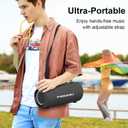 Passau Portable Bluetooth Speakers Loud 40W Peak Stereo Sound, Passive Radiators-Deep Bass, All Day Playtime, Adjustable Strap, BT5.3, IPX5 Wireless Speaker RGB Lights for Indoor Outdoor