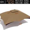 Ontheway Replacement Canopy Top for Lowe's Allen Roth 10X12ft Gazebo #GF-12S004B-1 (Brown)