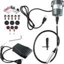 1/4"HP Rotary Tool Flex Shaft Carver Electric Hanging Grinding Machine, Foot Pedal Control, 110V 380W Power, Multi-function Tools for Carving, Buffing (380W)