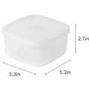 OTB Set of 2 Reusable Silicone Containers Clear, Nesting Leak-free Silicone Food Storage Boxes, BPA Free, Airtight, Dishwasher and Freezer Safe