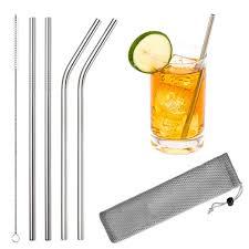 Heavy Duty Stainless Steel Potato Masher and Stainless Steel Straws