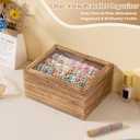 Bracelet Storage Box Holds Up to 150 Bangles, Bracelet Organizer with Clear Lid & Rods, Jewelry Display Case for Multiple Sizes, Dust-Proof Design