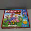 Monopoly Junior Super Mario Edition Board Game, Fun Kids' Ages 5 and Up, Explore The Mushroom Kingdom as Mario, Peach, Yoshi, or Luigi 