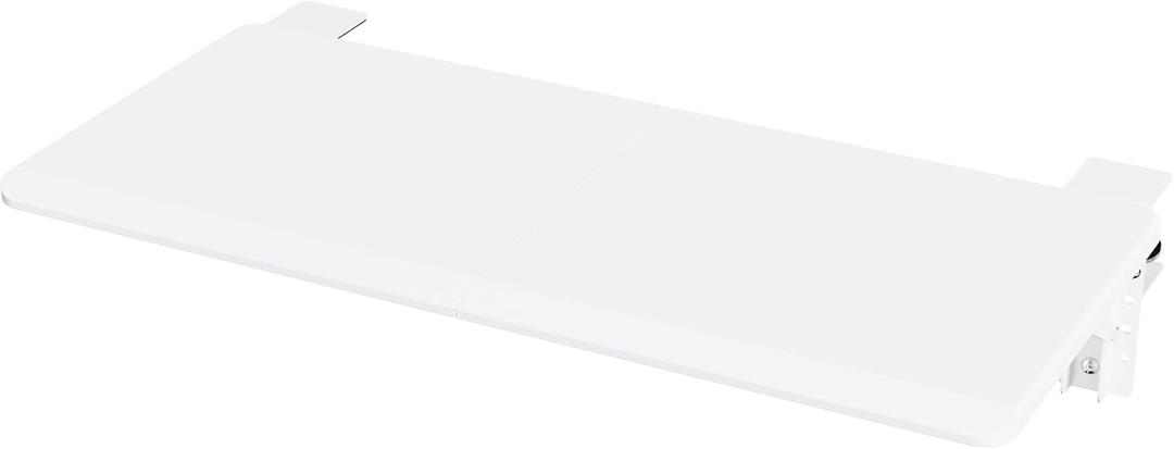 ETHU Ergonomics Desk Extender Tray, 25.6"x11.4" Large Size Foldable Keyboard Extender Tray Clamp On, Armrest Support for Home and Office (White)