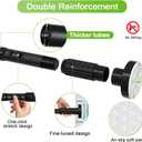 Extra Long Tension Rod 41-165inch Heavy Duty Tension Curtain Rods no Drilling Outdoor Curtain Rod for Patio, Windows, Shower, Doorway, Spring Rods Diameter 1.26inch Black