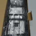 Cisily Sponge Holder for Kitchen Sink, Sink Caddy Organizer with High Brush Holder, Kitchen Countertop Organizers and Storage Essentials, Rustproof 304 Stainless Steel (Black, 9.25)