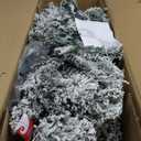 6 ft. Unlit Premium Snow Flocked Hinged Artificial Christmas Tree with Metal Stand