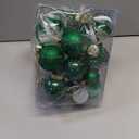 Green Christmas Tree Ornaments – Shatterproof Plastic Holiday Decoration Set