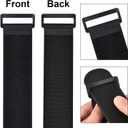 236 Inch Hook and Loop Cable Tie, 6 Pack Heavy Duty Adjustable Fastening Adhesive Cinch Strap with Plastic D-ring Buckle, Multi-Purpose Reusable Cord Organizer by Cacturism