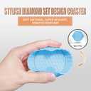 2 x Car Cup Holder Coaster,Non-Slip Car Cup Holder Coasters,Universal Car Cup Holder Insert,Car Interior Accessories Mat(Sky Blue diamonless, 4 Pack)