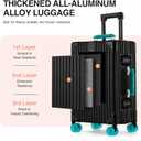 All Aluminum Zipperless Luggage, Hard Shell Suitcase with Wheels, 20IN