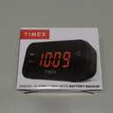 Timex Alarm Clock with Large Display, Digital Alarm Clock for Bedroom Includes 120V Universal Power Adapter (T121B - Black)