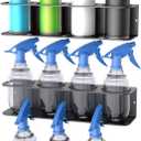 WALMANN Spray Bottle Holder Wall Mount, Metal Spray Can Storage Rack for Garage Workshop, Paint Aerosol Can Organizer, Pack of 2