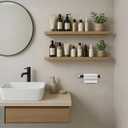 2 x Paper Towel Holder Under Cabinet - Wall Mount Paper Towel Holder with Damping Effect, Adhesive Hanging Silver Stainless Steel Paper Towel Rack for Kitchen & Bathroom