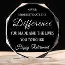 Chunful Happy Retirement Gifts for Men Women Never Understand the Difference You Made Keepsake and Paperweight Retirement Plaque Inspirational Gifts for Retired Teacher(Novel Style)