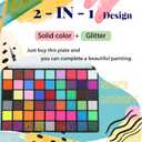 Face Painting Kit for Kids, 54 Colors Professional Face Paint Makeup Kit Non-Toxic Water Activated Facepaint Palette with Brush, Stencil, Sponge, Gem, for Party Halloween (54 Colors)