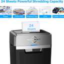 BONSEN Heavy Duty Paper Shredder, 24-Sheet Cross-Cut Shredder, 40-Min Continuous Running Time, Commercial Grade Shredder for Office, 9-Gallon Big Basket, 55dB Super Quiet, P-4 High Security (S3105) BRAND NEW NEVER OPENED